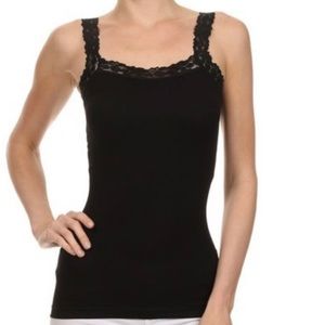 Black Tank Top  Lace Detail